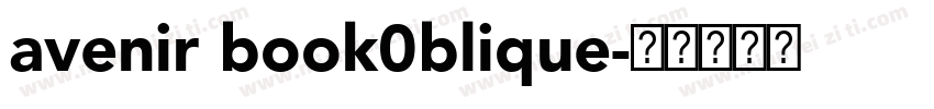 avenir book0blique字体转换